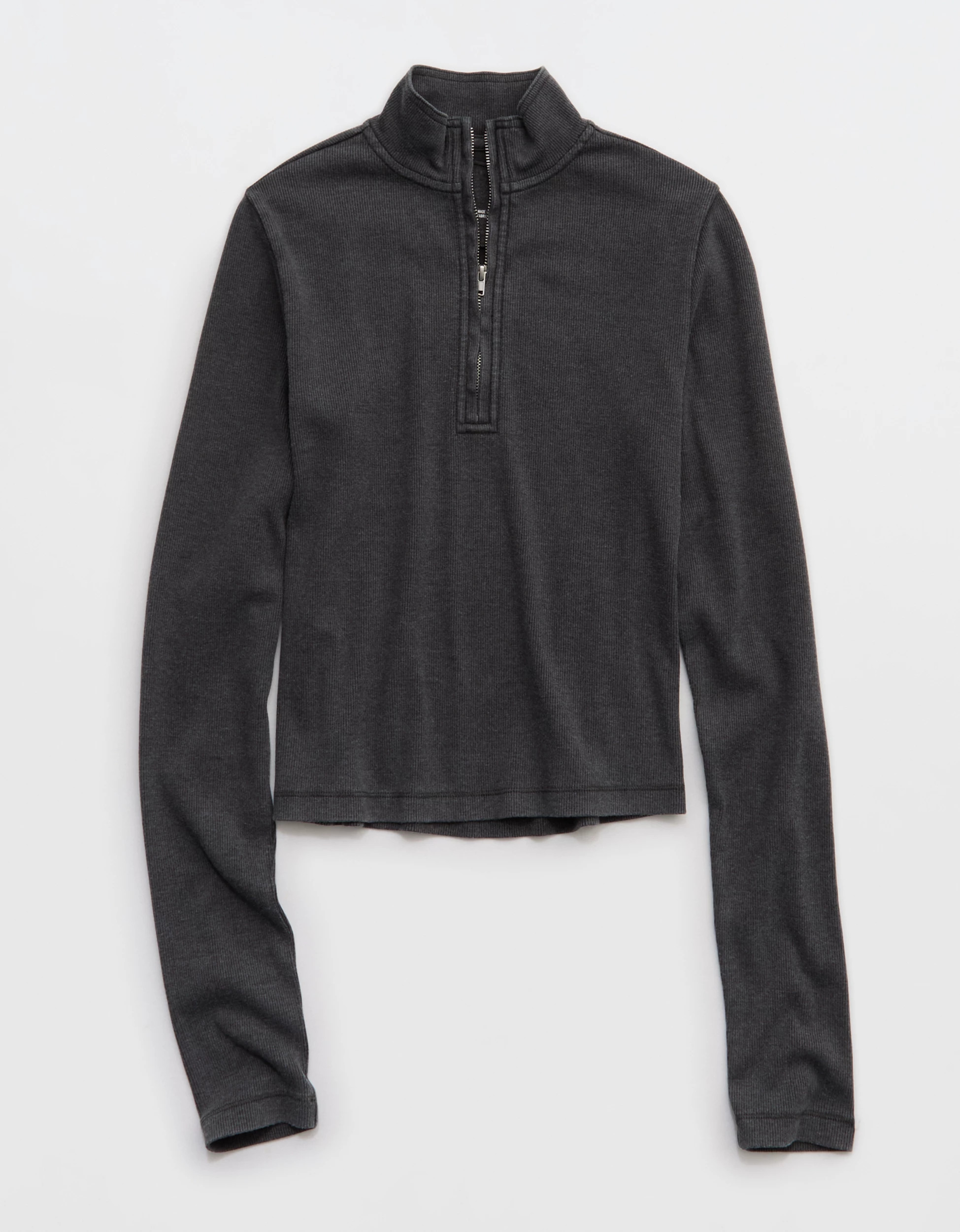 Aerie Long Sleeve Quarter Zip T-Shirt | Aerie