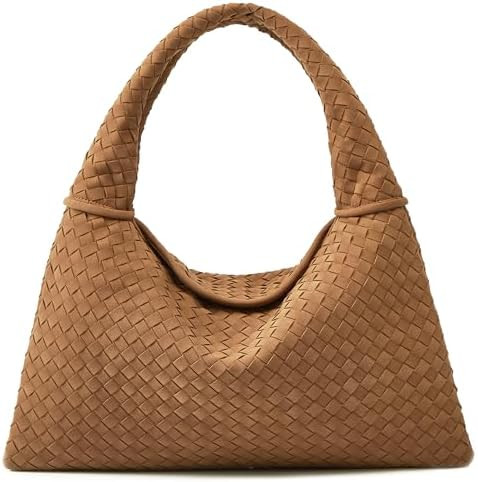 Suede Woven Hobo Bags Purses for Women Woven Leather Bag Vintage Tote Bag Retro Handbag Satchel 2... | Amazon (US)