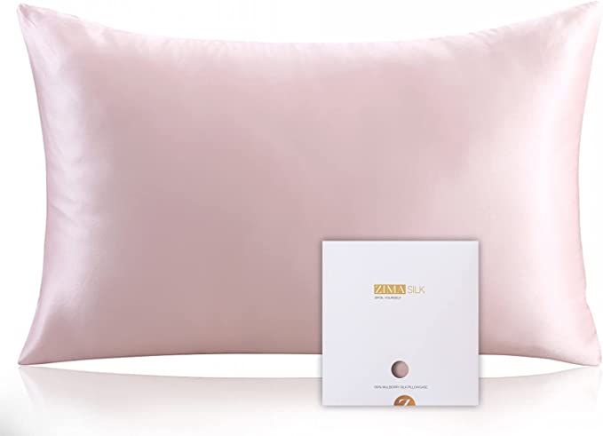 ZIMASILK 100% Mulberry Silk Pillowcase for Hair and Skin Health,Soft and Smooth,Both Sides Premiu... | Amazon (US)