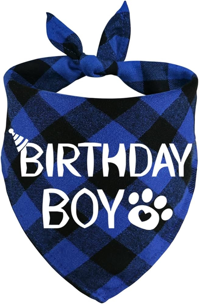 STMK Dog Birthday Bandana, Multi Sizes Dog Birthday Boy Bandana for Small Medium Large Dogs Pets ... | Amazon (US)
