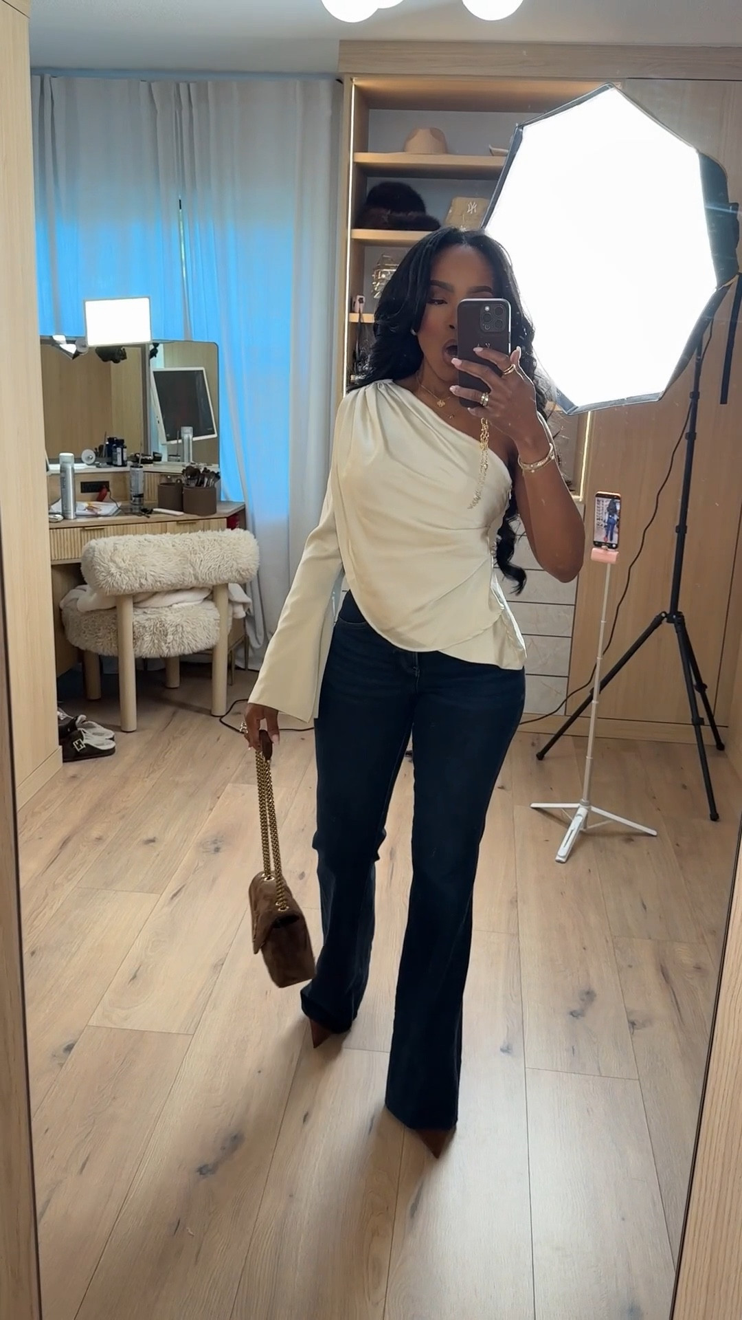 A chic elevated basic that works overtime in your closet — this asymmetrical top instantly upgrades classic denim while keeping the look effortless and wearable. Clean lines, soft draping, and a neutral palette make it easy to restyle again and again.

This is the kind of piece that transitions seamlessly from casual daytime looks to polished evening outfits with just a shoe or bag swap. Minimal effort, maximum impact.

Perfect for dinners, date nights, work-to-dinner transitions, or elevated everyday wear.

📏 Sizing:
Top: Small  
Jeans: 27 Long  
Shoes: True to size  

Measurements: 5’4” · 138 lbs · 34D · 27” waist · 40” hips

Asymmetrical top outfit, elevated denim look, neutral outfit inspiration, chic everyday style, timeless wardrobe staples, versatile fashion pieces.

Follow me on Instagram and YouTube @kirasfashionfinds

#LTKootd #LTKgrwm