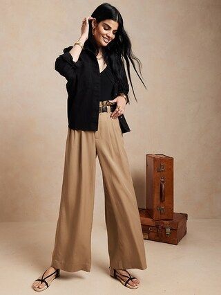 Tencel Wide-Leg Pant | Banana Republic Factory