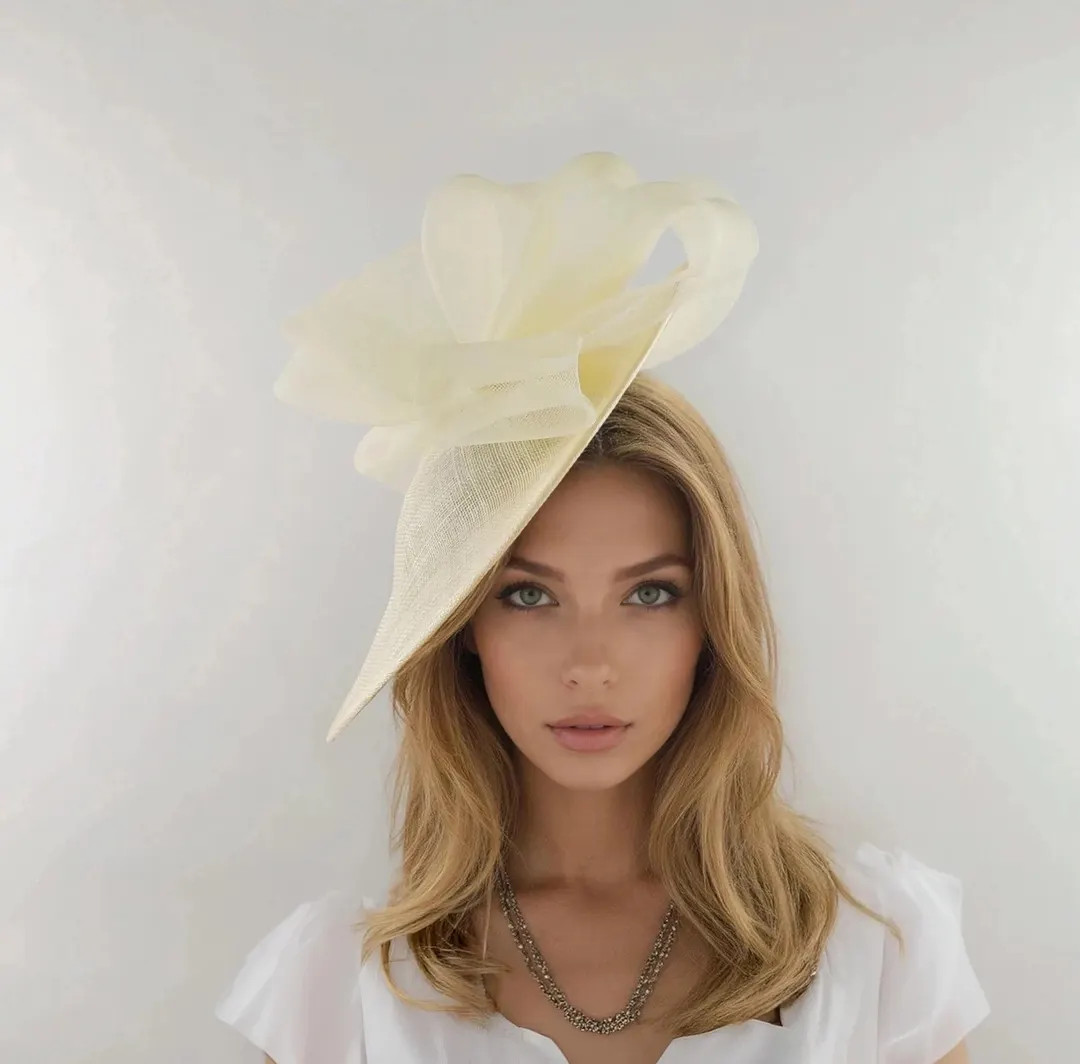 Butter Pale Lemon Yellow Saucer Disc Kentucky Derby Fascinator Hat Royal Ascot Wedding Cocktail F... | Etsy (Global)
