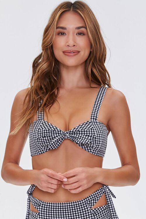 Gingham Knotted Bikini Top | Forever 21 | Forever 21 (US)