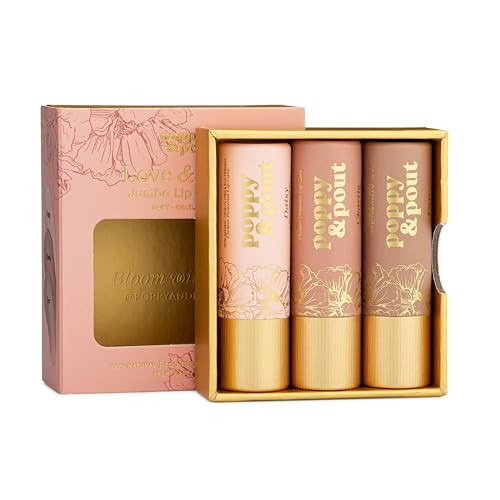 Poppy & Pout All Natural Lip Tints, Sustainable Cardboard Tubes, Hand-filled, Beeswax, Vitamin E, Coconut Oil, Cruelty Free (Love & Light Shades Trio) | Amazon (US)