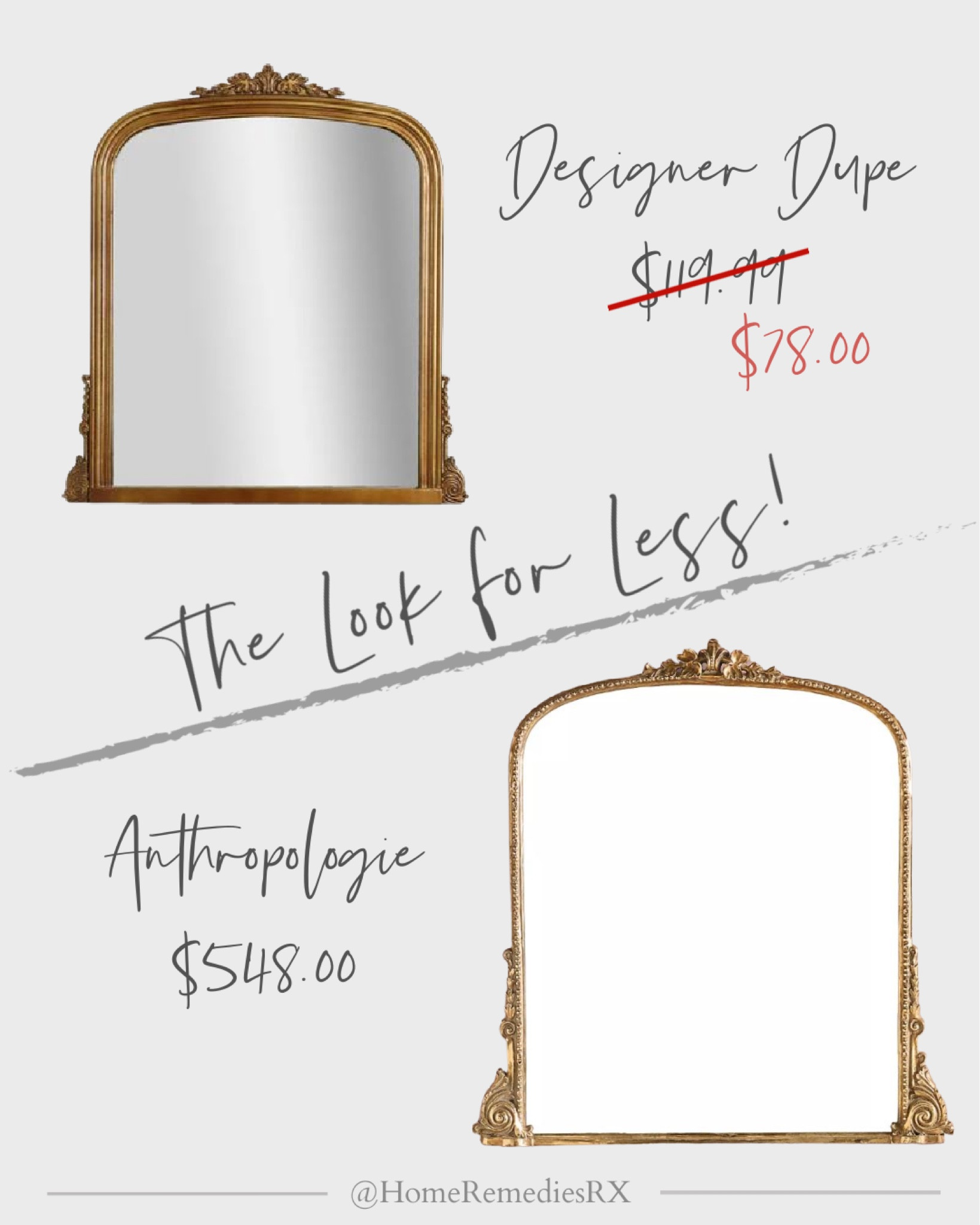 Currently on sale- get the designer look for less! Home decor, Gleaming Primrose Mirror, wall mirror, modern farmhouse, cottage style, boho, traditional, transitional, bedroom, livingroom, family room, entryway, dining room, designer dupe, look alike

#LTKsalealert #LTKhome #LTKunder100