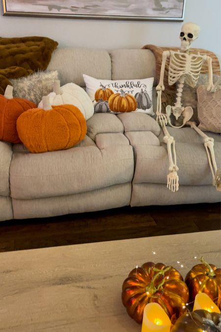 Cozy fall family room with a touch of spook!🍂🤎

#LTKhome #LTKHalloween #LTKSeasonal