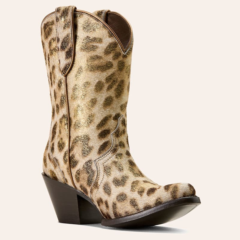 Ariat Women's Julietta Gilded Leopard Hair On J Toe Cowboy Boots | Cavender's