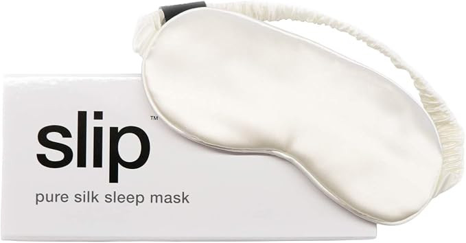 Slip Silk Sleep Mask, White (One Size) - 100% Pure Mulberry 22 Momme Silk Eye Mask - Comfortable ... | Amazon (US)