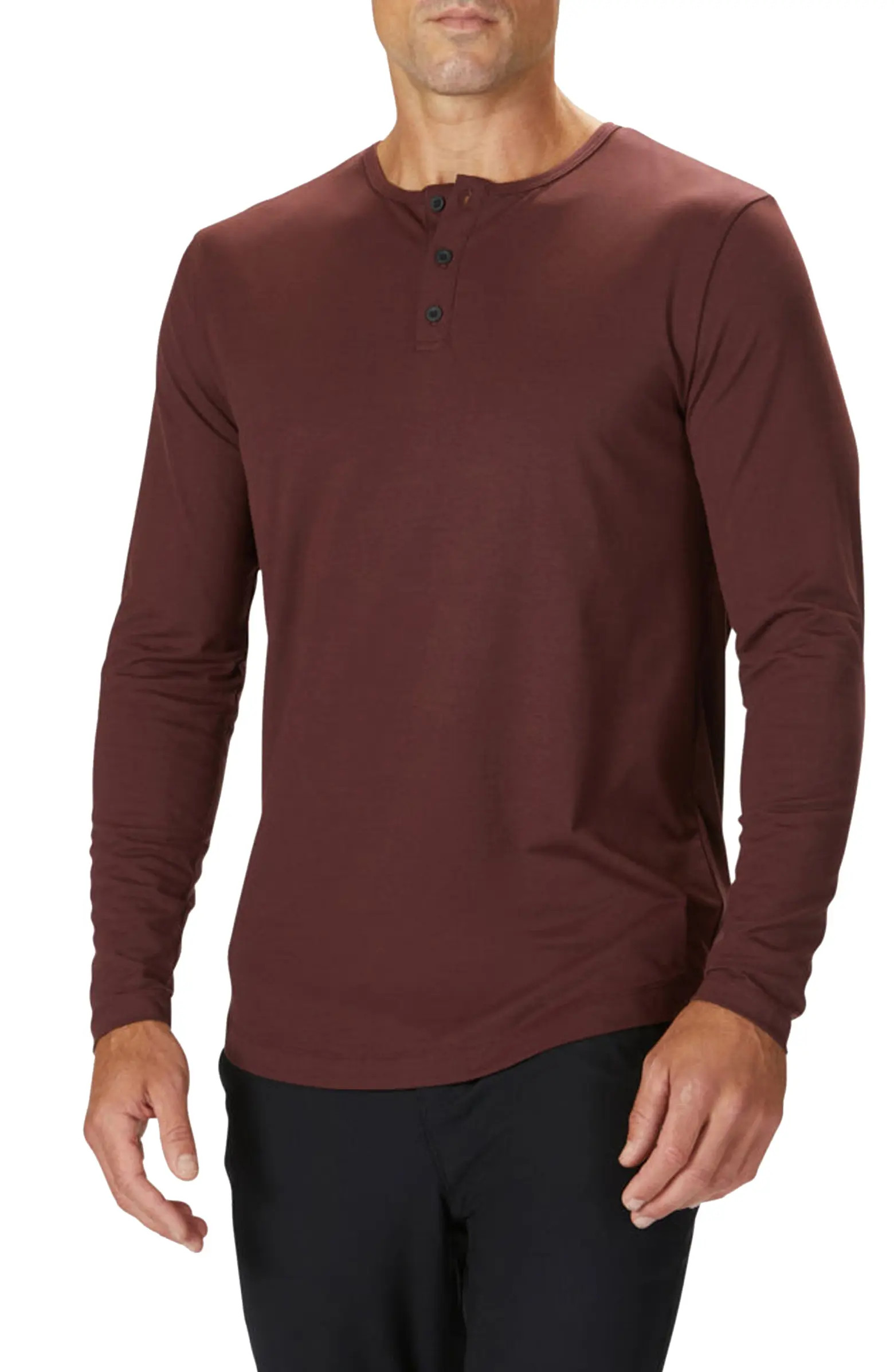 Trim Fit Long Sleeve Henley | Nordstrom