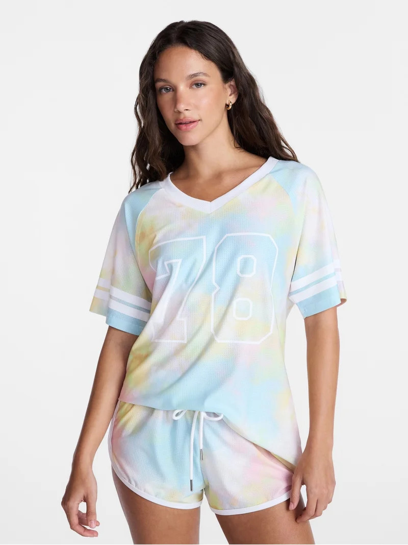 No Boundaries Printed Oversized Graphic Jersey, Women's XXS-XXL - Walmart.com | Walmart (US)
