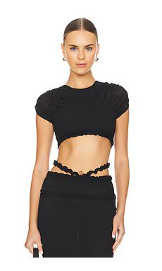 Camila Coelho Amorazo Crop Top in Black from Revolve.com | Revolve Clothing (Global)