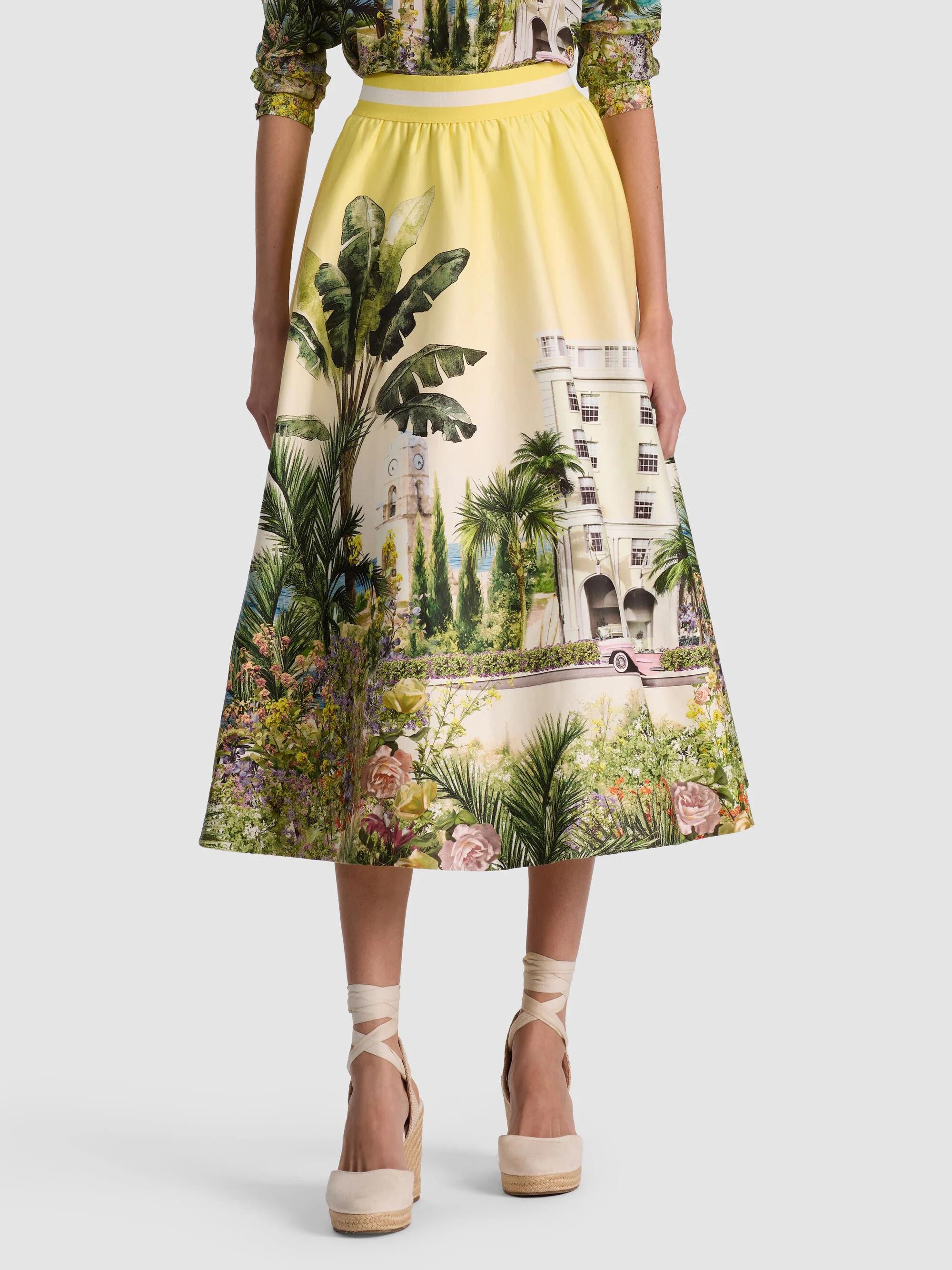 EARLA STACEFACE MIDI SKIRT | Alice + Olivia