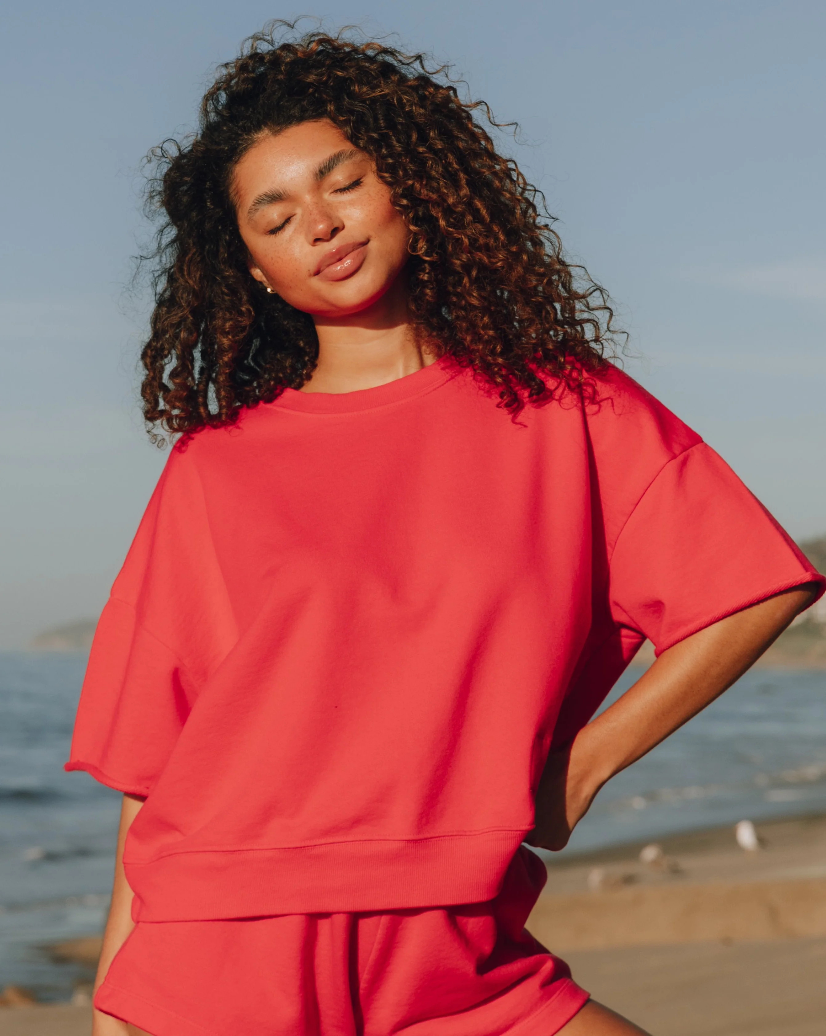 Cropped Sleeve Crew | Daily Drills