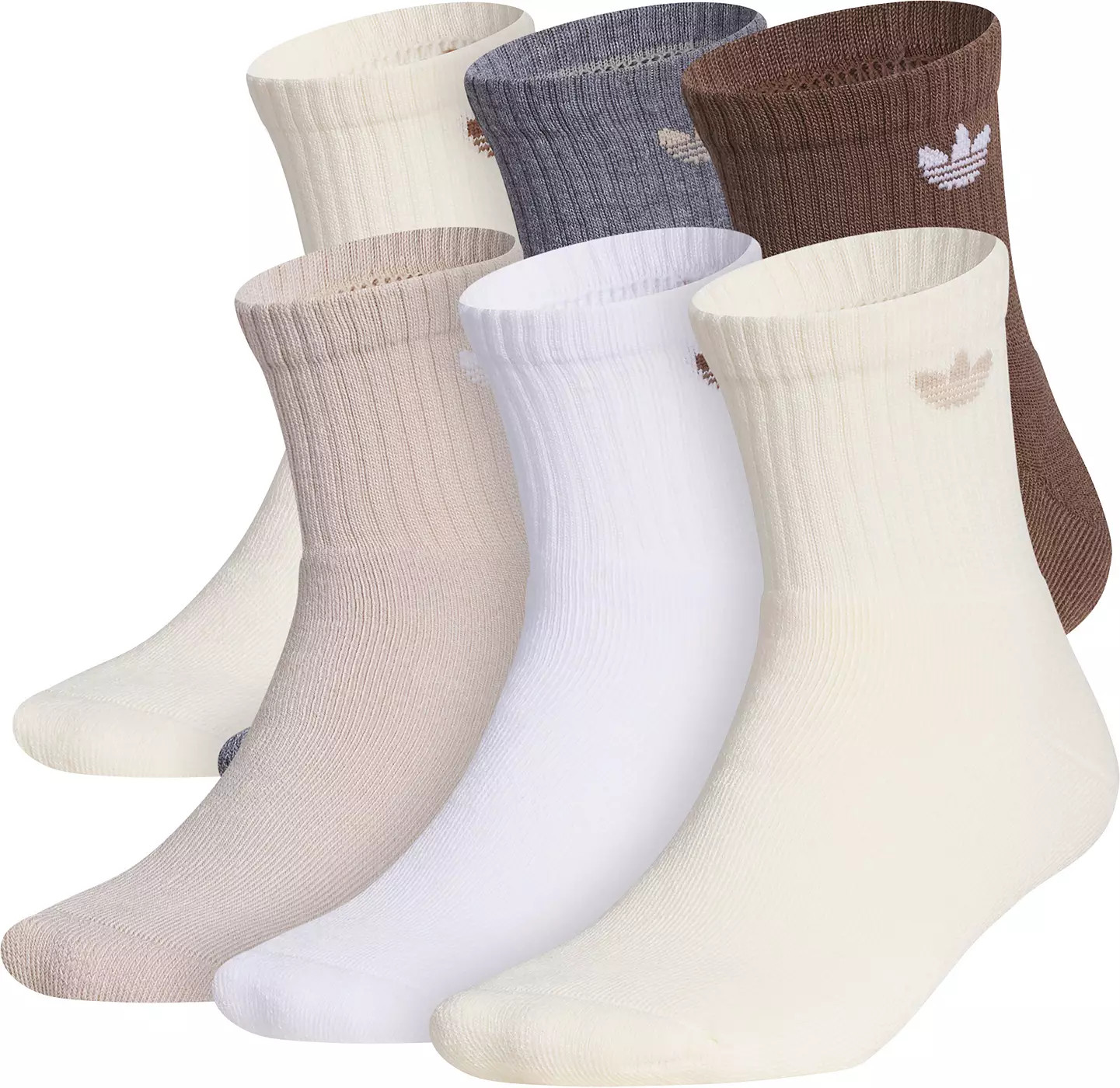 adidas Originals Unisex Trefoil 2.0 Quarter Socks - 6 Pack | DICK'S Sporting Goods