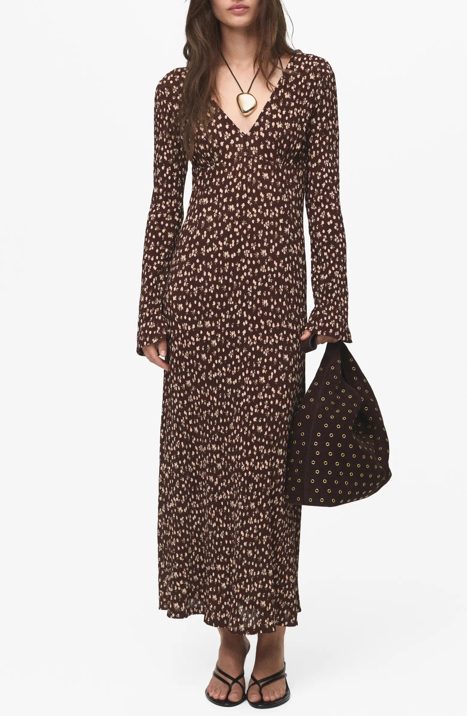 Print Long Sleeve Maxi Dress | Nordstrom