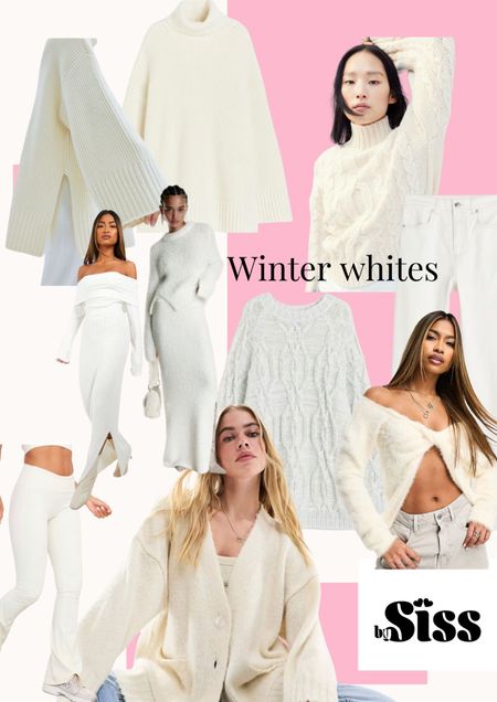 Winter whites goodies we love 💕💕🫶🏻🫶🏻 
happy shoppings and wearing girls 🤍🤍 for more how to wear inspiration check our ig @bySiss 👯‍♀️💕💕
Asos, H&M, boohoo, prettylittlething, winter, holiday collection, winter outfit 

#LTKfindsunder50 #LTKfindsunder100 #LTKU