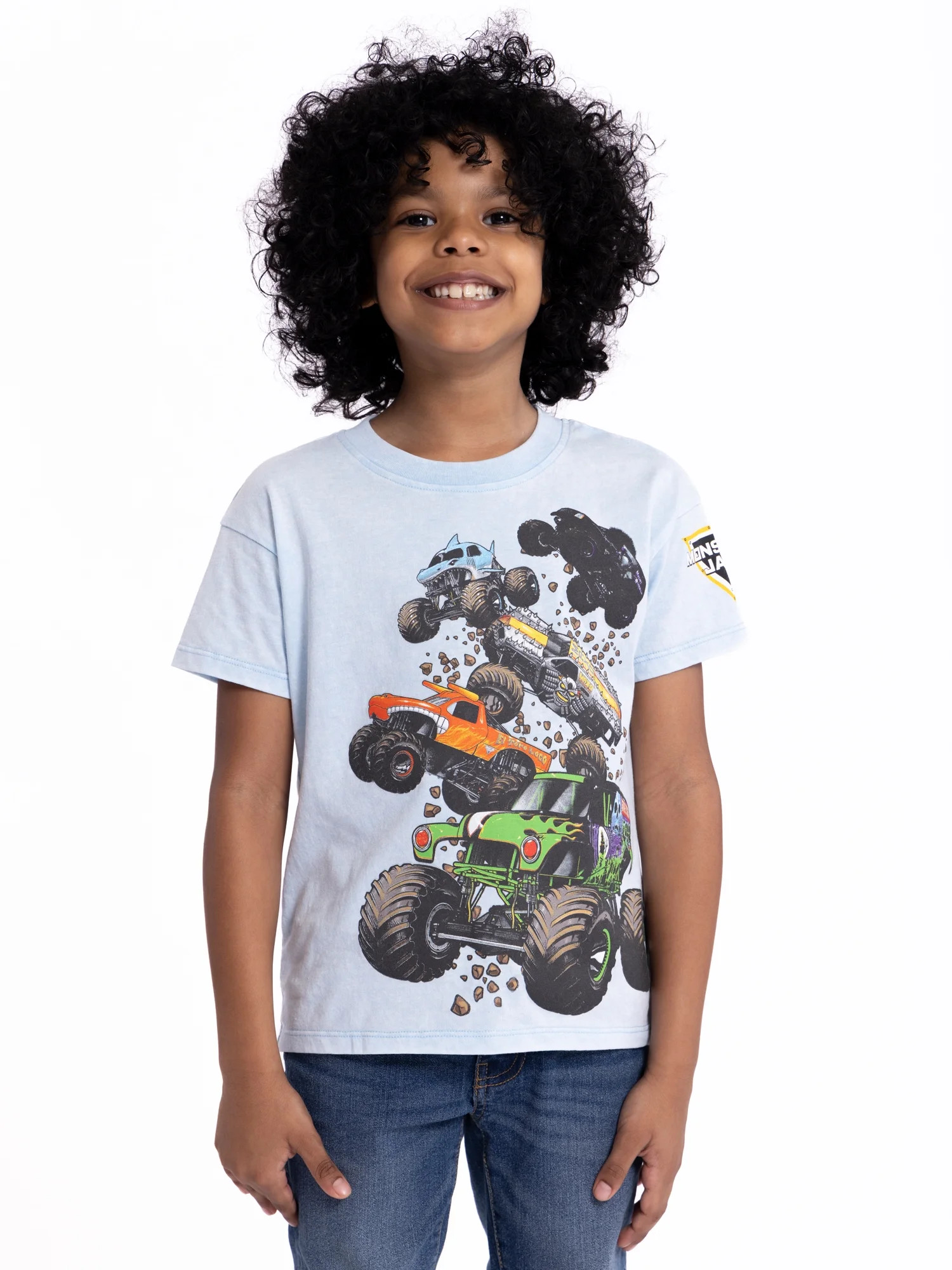 Monster Jam Toddler Boys Short Sleeve Crewneck T-Shirt, Sizes 2T-5T | Walmart (US)