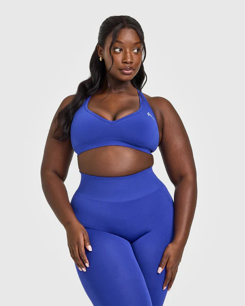 Effortless Seamless Racer Back Sports Bra 
 Space Blue | Oner Active (UK / US)