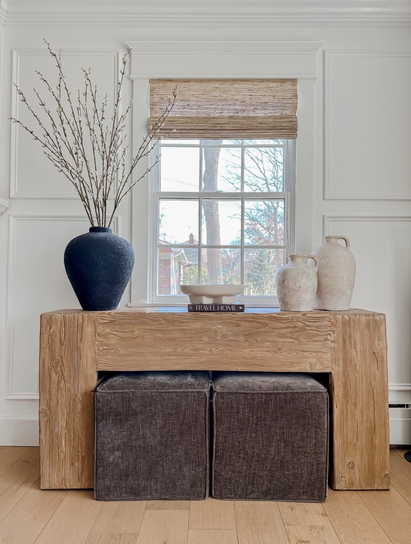 The most gorgeous, wood console table that exudes organic modern. 🤎 I also linked similar tables too.

entryway | table decor | woven shades | ottomans | living room | dining room | neutral interiors



#LTKHome #LTKStyleTip #LTKSaleAlert