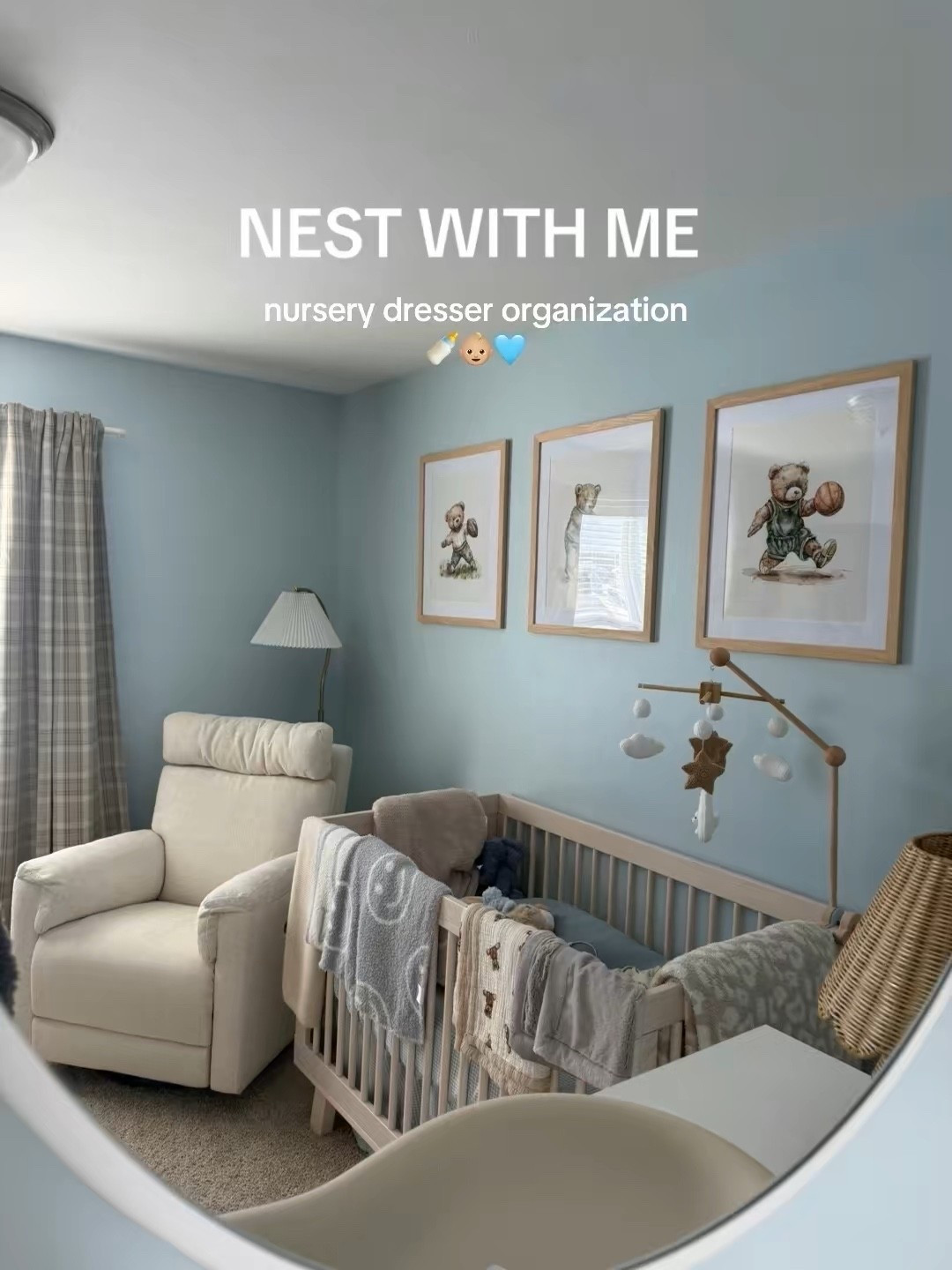 Nest with me! Nursery dresser organization 

Pottery barn chair is oatmeal performance bouncel

#LTKKids #LTKBaby #LTKmomlife