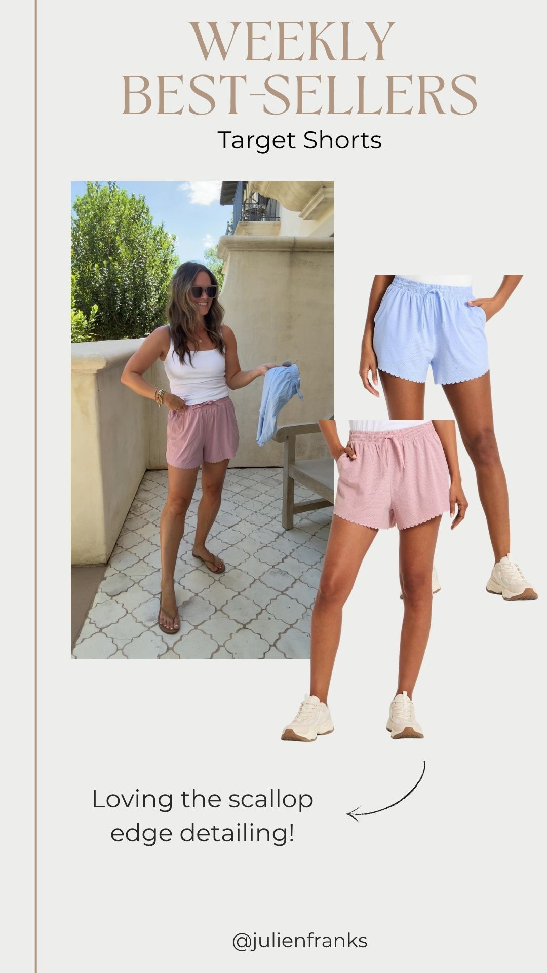 These Target shorts are 30% off! Cute, comfy, and the scallop edge makes them feel extra special.

#LTKootd #LTKSeasonal #LTKSaleAlert