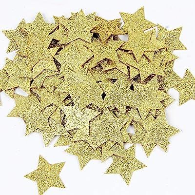 Gold Glitter Double Sided Star Paper Confetti for Table Wedding Birthday Party Decoration,1.2 inc... | Amazon (US)