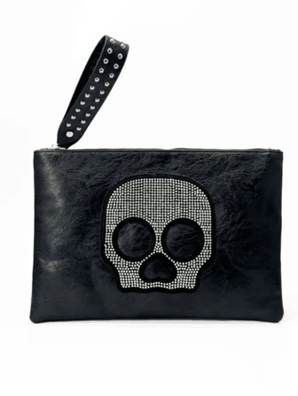 New Fashion Unique Gothic Style With Rhinestones Design Mini Clutch Bag, Halloween Skeleton Envel... | SHEIN