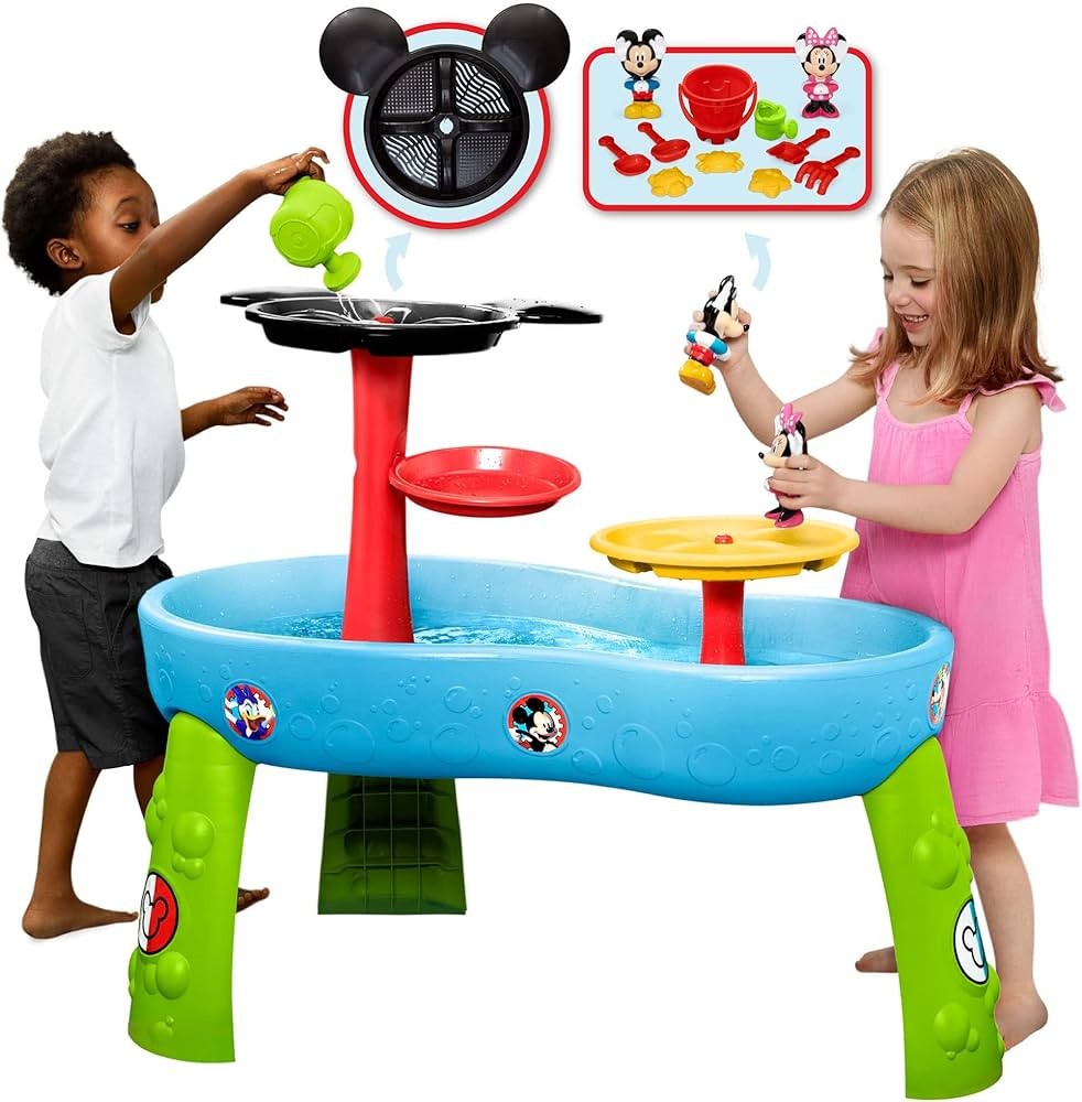 Disney Mickey Mouse Water Table by Delta Children| 3-Tier Water Play Table with 11-Piece Toy Set ... | Amazon (US)