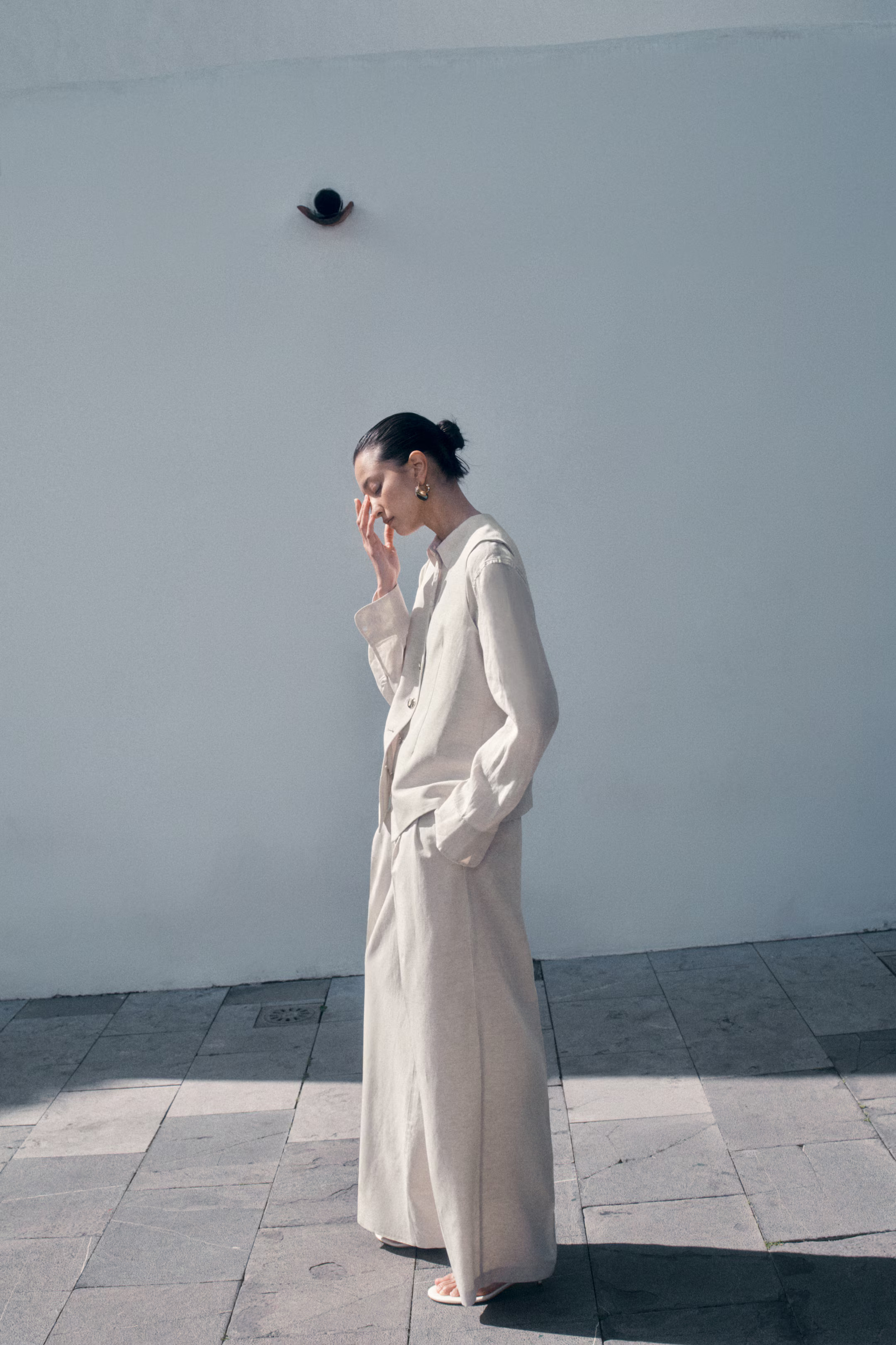 Wide-Leg Linen-Blend Pants | H&M (US + CA)