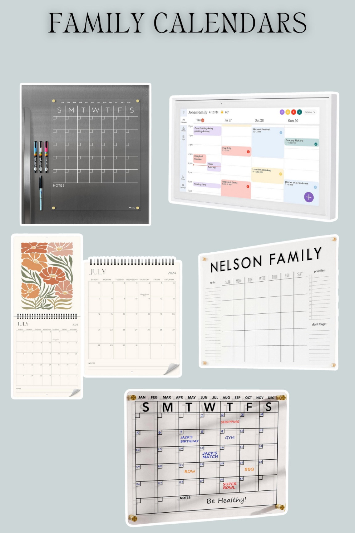 We are always using our phone calendars but sometimes it's nice to have a physical one to actually see and share with the kiddos. I found these great options on amazon that range in price and are perfect for the whole family. 

#LTKHome #LTKFamily #LTKBacktoSchool