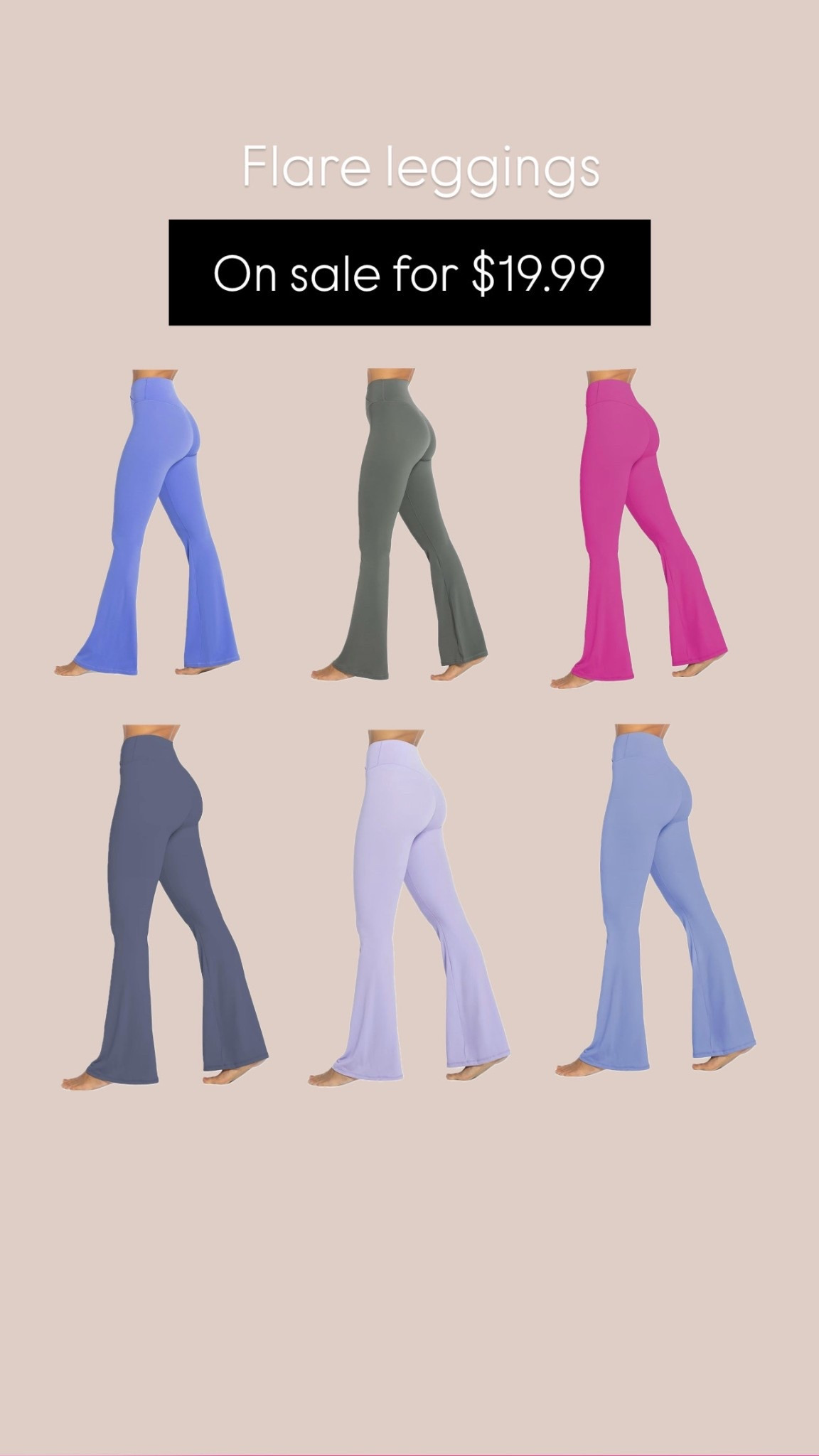 My fav high waisted flare leggings are on sale for $19.99! Perfect for tall girls with different length options ✨ 

#LTKActive #LTKSaleAlert #LTKFindsUnder50