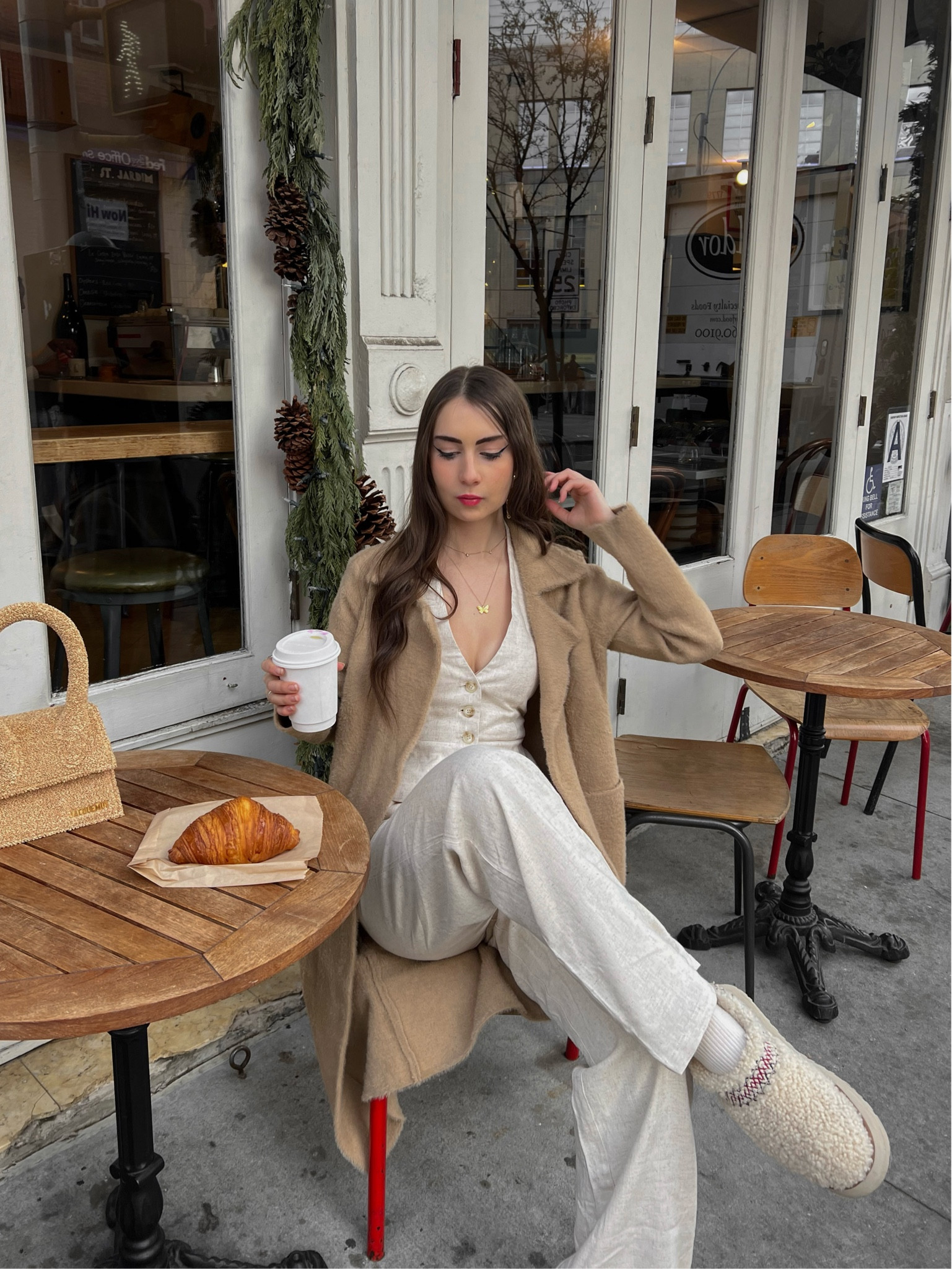 Cozy coffee shop outfit inspo 
Beige outfit, neutral outfit, neutral style, tazz uggs, Ugg outfit, linen pants, sweater weather, winter ootd, winter ouffits, cozy outfit, comfortable outfit, Jacquemus bag

#LTKstyletip #LTKMostLoved #LTKGiftGuide