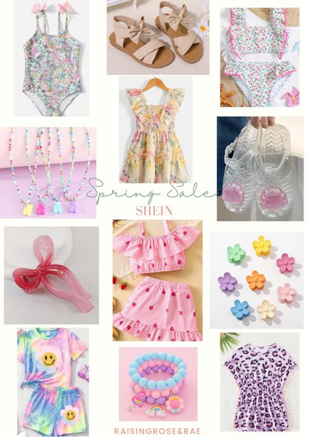 SHEIN Spring Haul #clips #flowers #dresses #necklaces #springdresses #easterbasket #jellies #kidswear #girls #girlsshoes #sale #shein 

#LTKkids #LTKSeasonal #LTKSpringSale