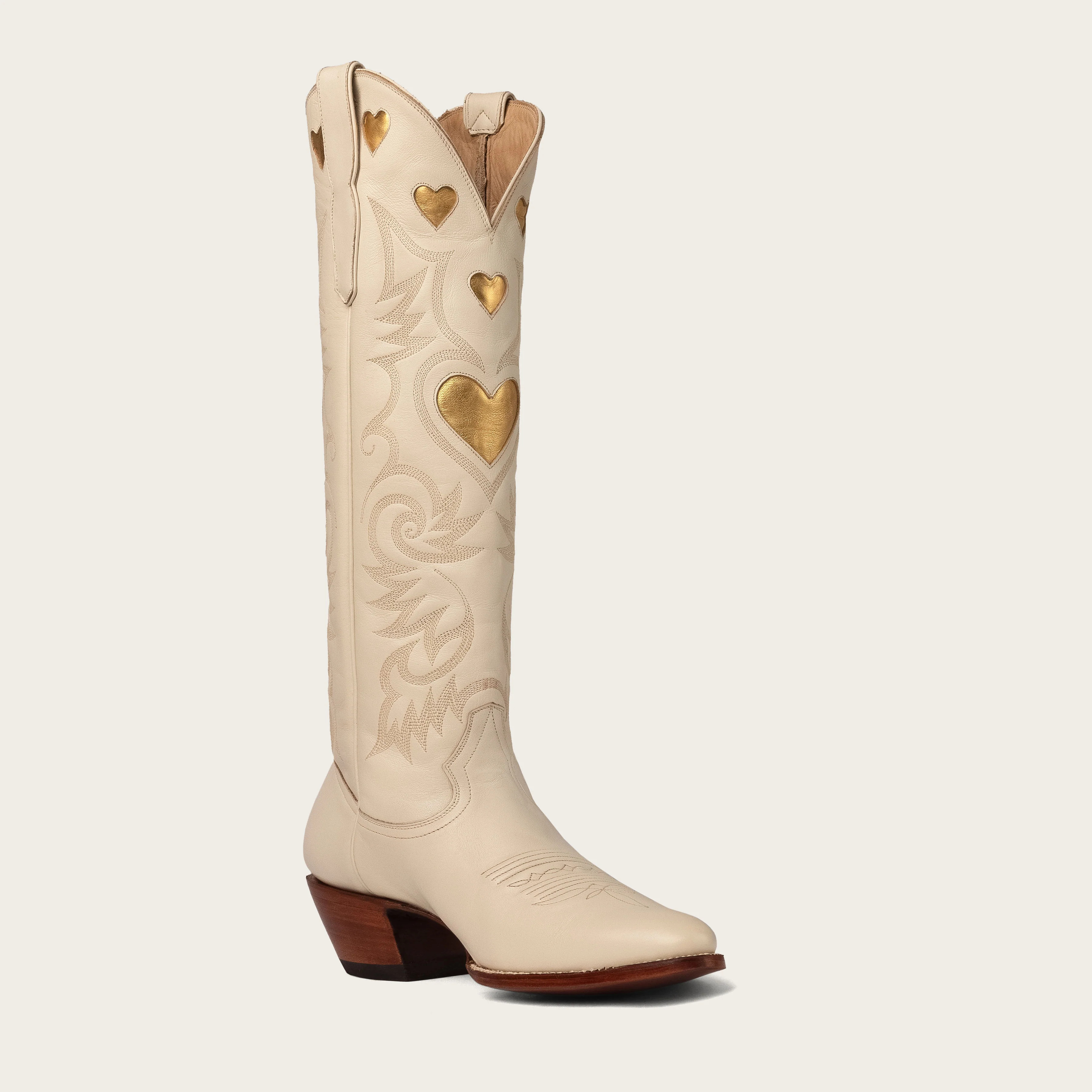 Bone & Gold Heart Boot | CITY Boots