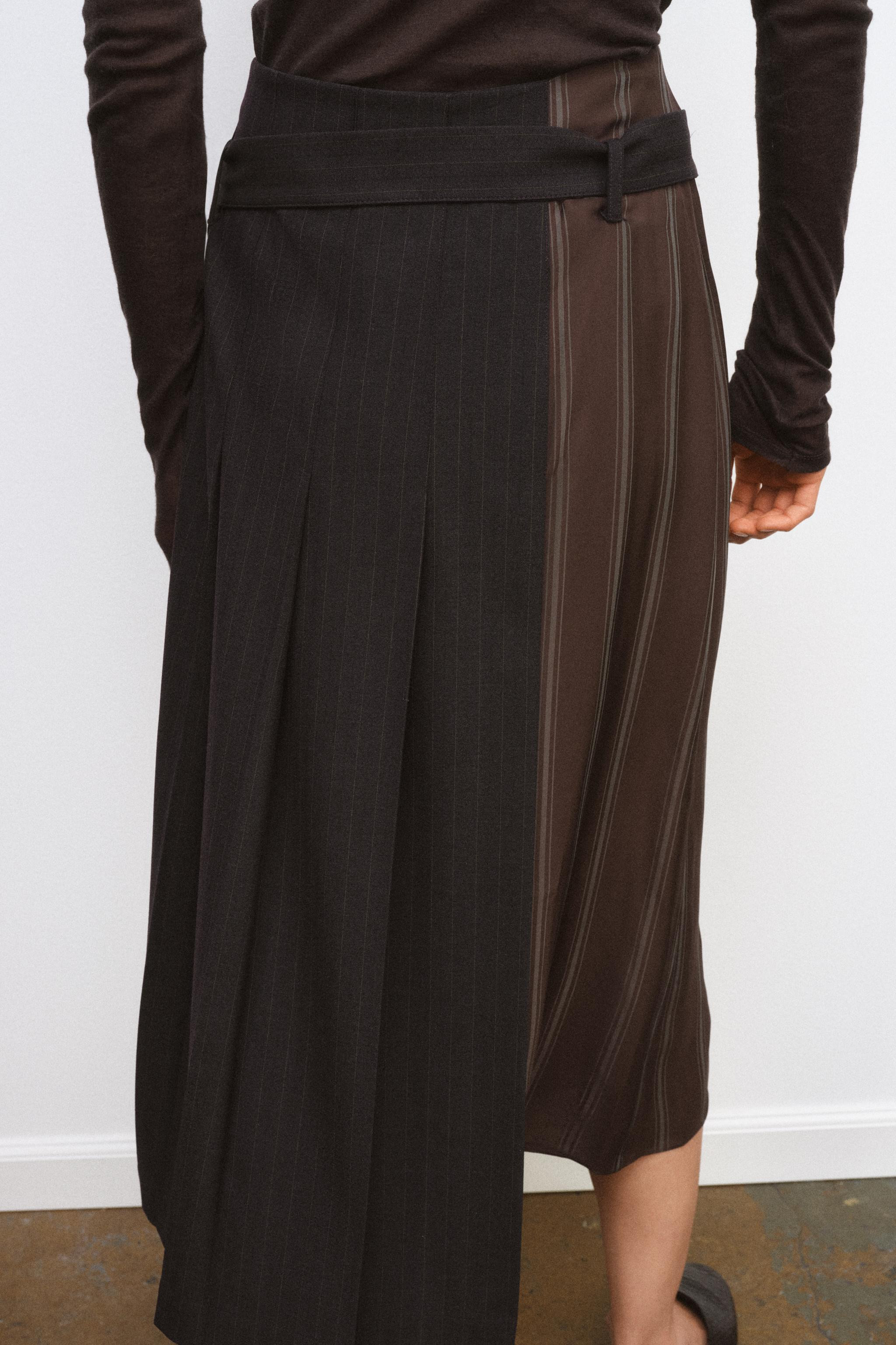 ZW COLLECTION CONTRAST BELT SKIRT | Zara UK