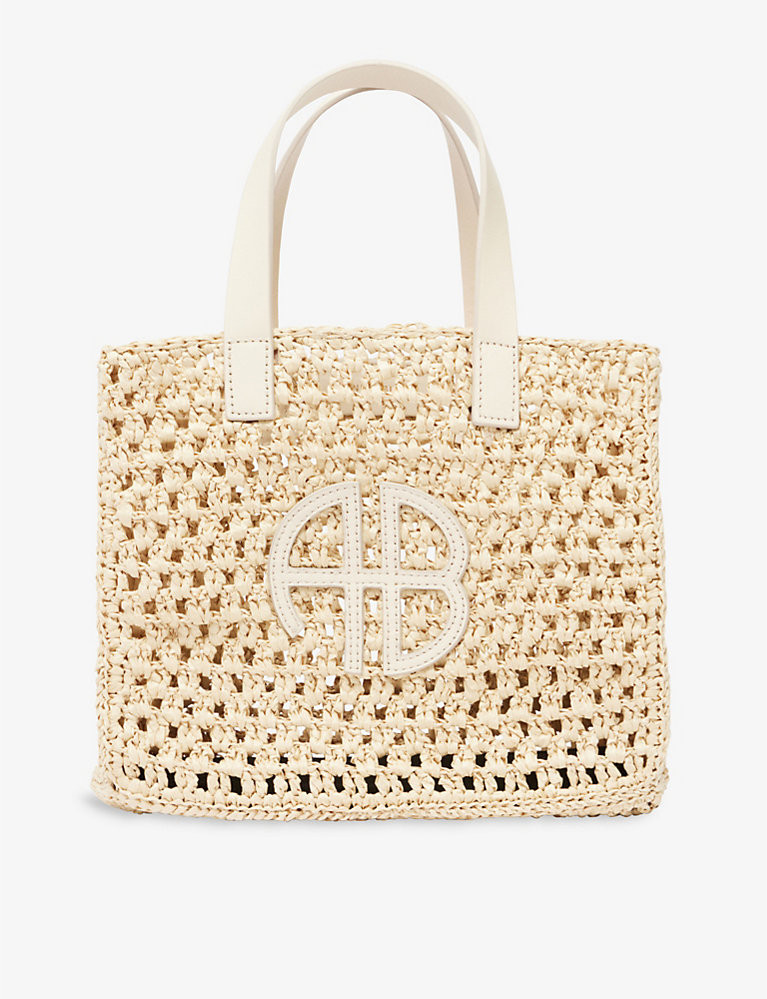 Rio small logo-embossed woven tote bag | Selfridges