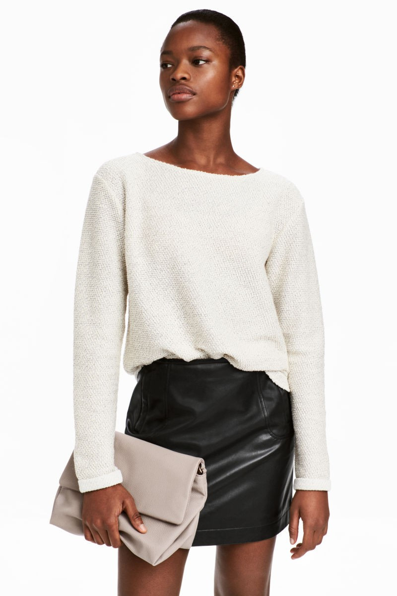 H&M Boat-necked Jersey Top $17.99 | H&M (US)
