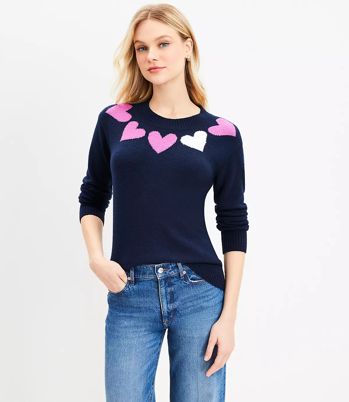 Heart Neck Sweater | LOFT