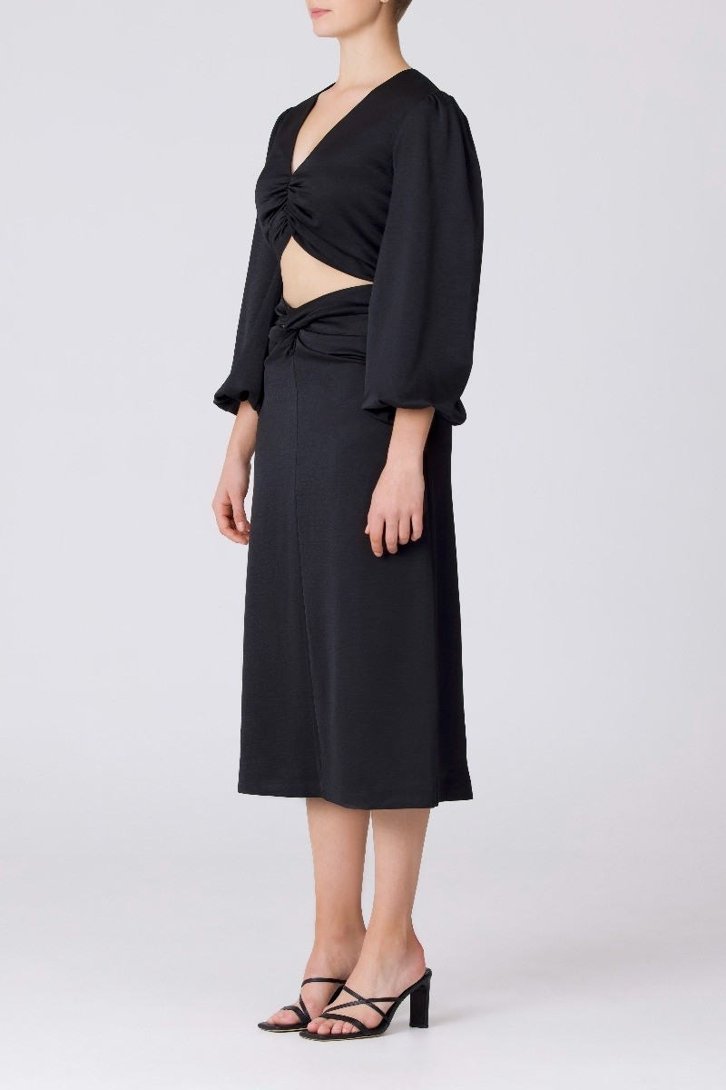 ALBANY LONG SLEEVE TOP Black | Fashion BNKR - Australia