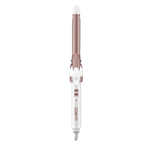 Conair Double Ceramic Curling Iron, 0.75 Inch Curling Iron, White/ Rose Gold | Amazon (US)