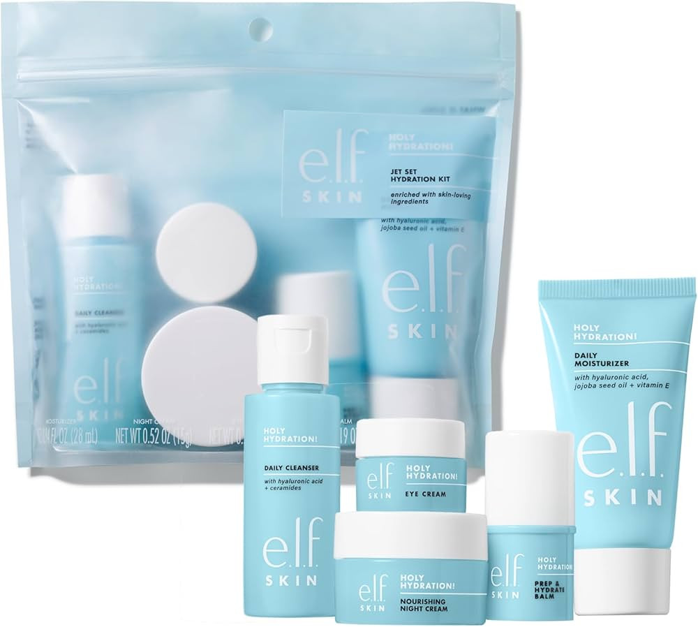 e.l.f. SKIN Holy Hydration! Jet Set Hydration Kit, Travel Friendly Hydrating Skincare Set, Face C... | Amazon (US)
