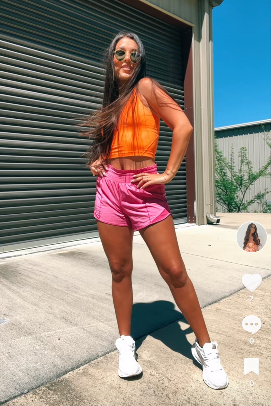 pink & orange have my 🧡 
shorts are - sonic pink & top - highlighter orange 

#LTKFind #LTKfit