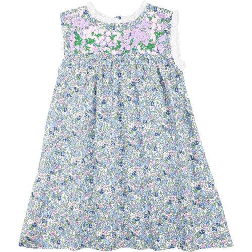 Blue Liberty Embroidered Fiesta Dress | Cecil and Lou