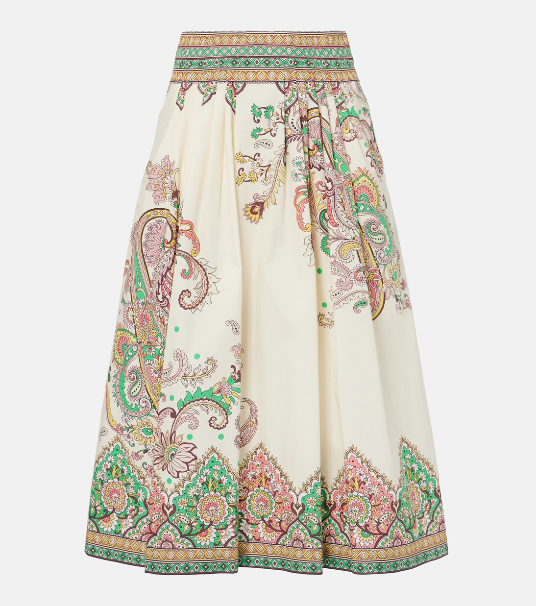 Paisley printed cotton poplin midi skirt | Mytheresa (US/CA)