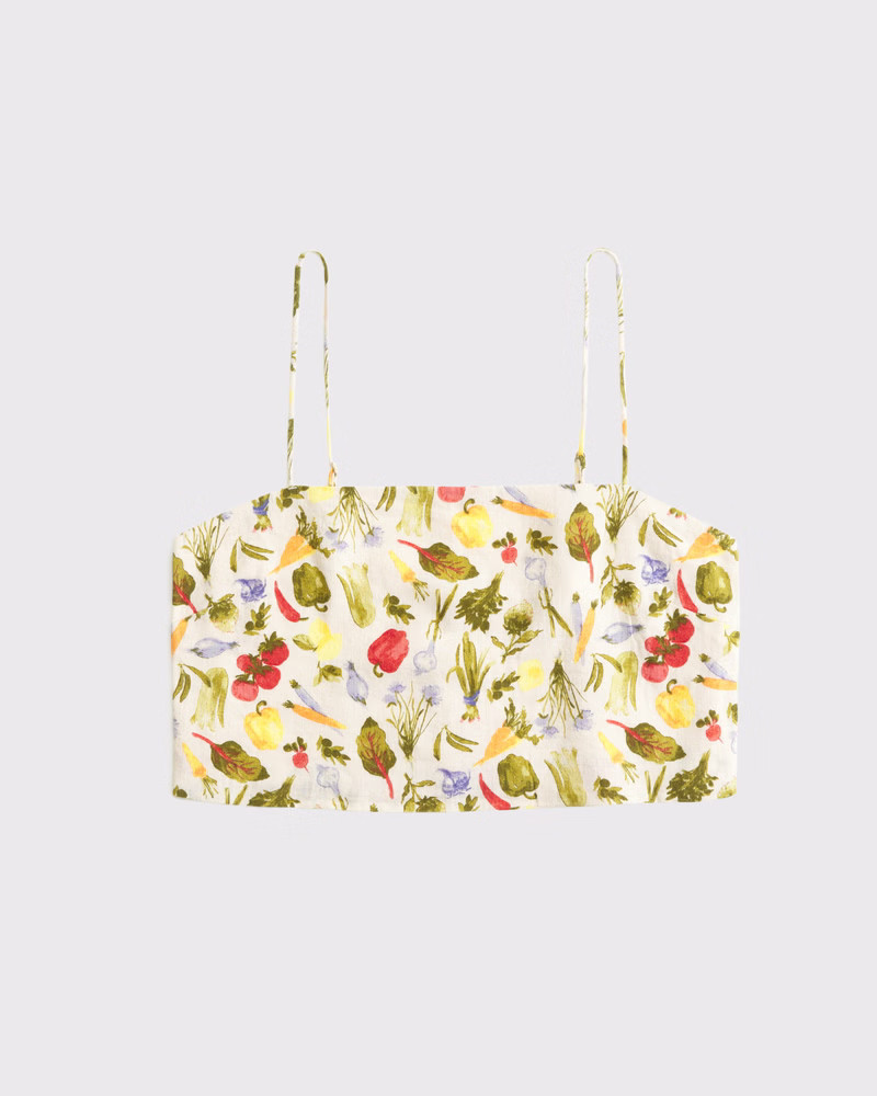 Women's Cropped Linen-Blend Cami | Women's New Arrivals | Abercrombie.com | Abercrombie & Fitch (US)