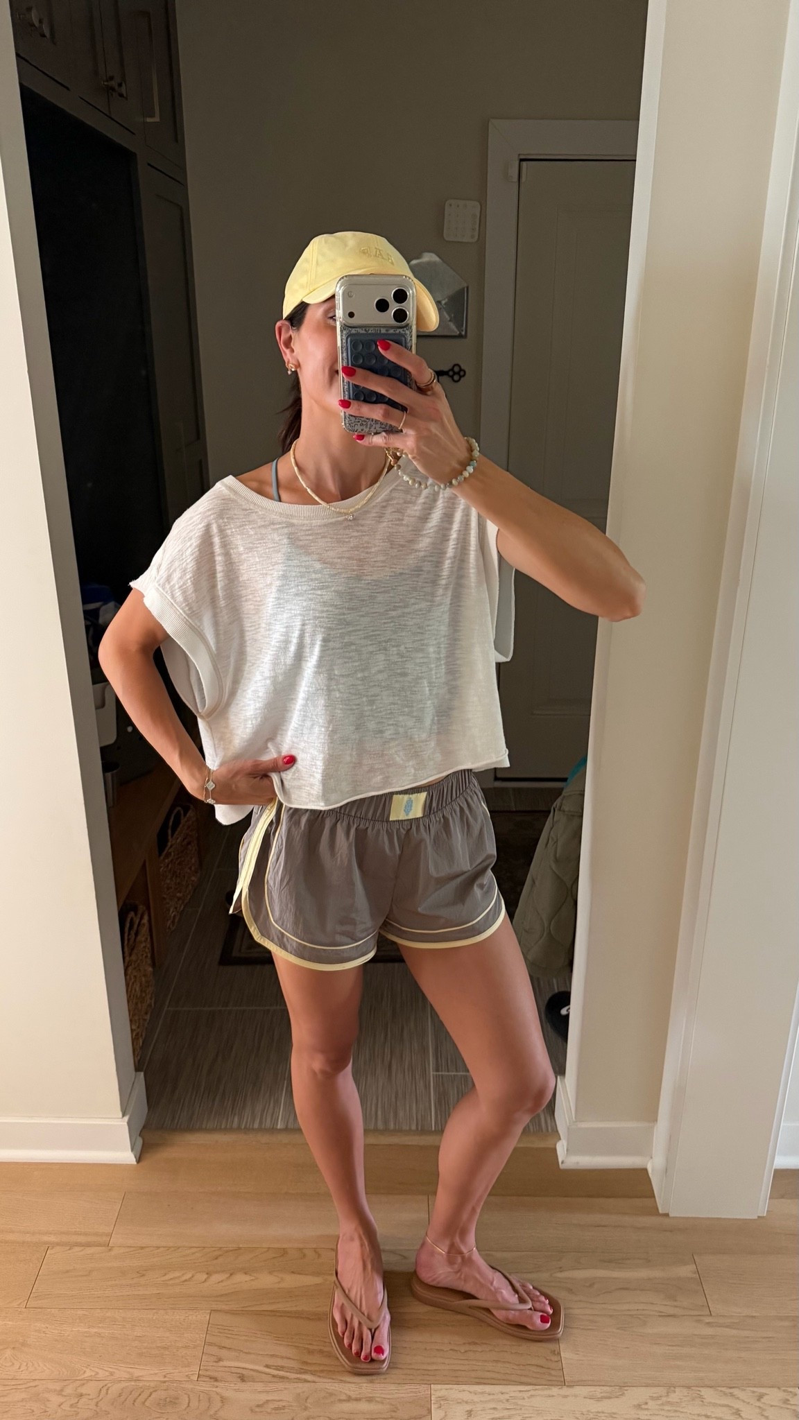 Hot summer day mom outfit 🧢🌞🤸🏻‍♀️
Tee: true to size (S) 
Cami: tts (S)
Shorts: tts (S)

#LTKActive #LTKootd #LTKmomlife