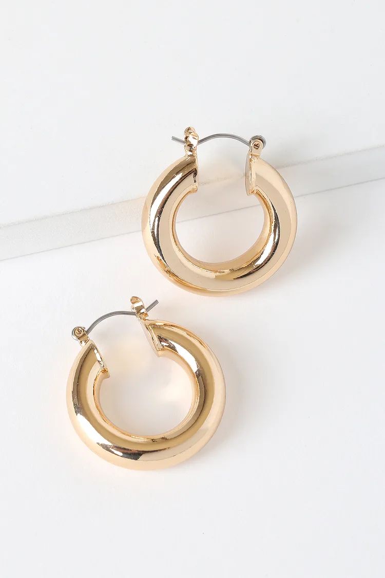 Get Down Tonight Gold Hoop Earrings | Lulus (US)