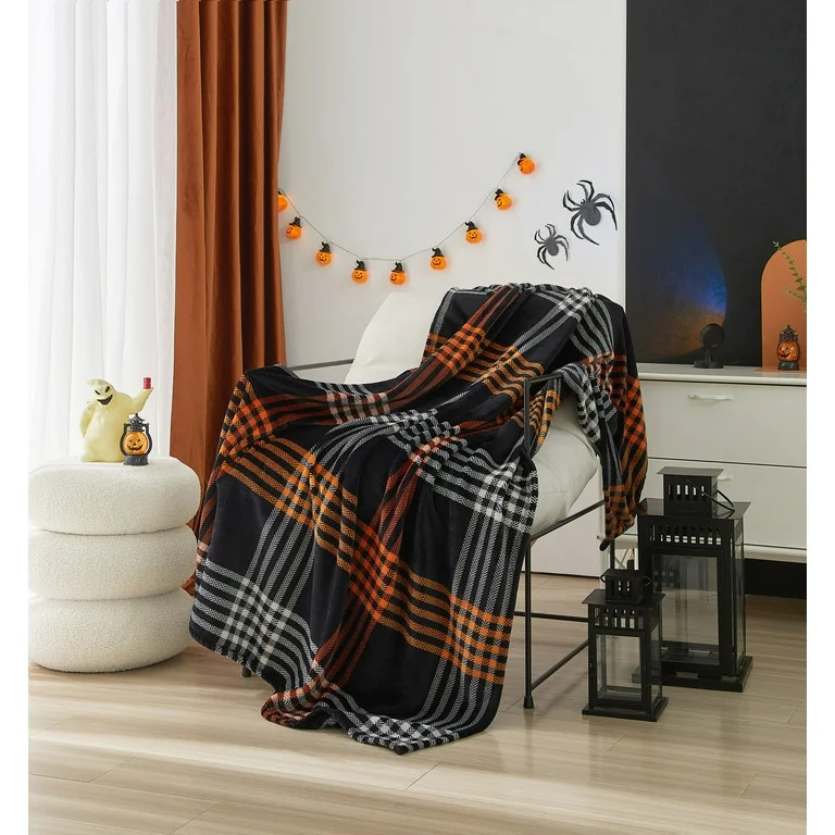 Ways to Celebrate Cozy Plush Plaid Print Throw Blanket 50"x 60", All Ages | Walmart (US)