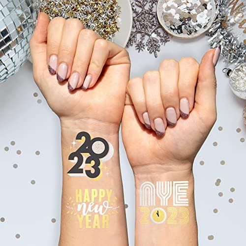 xo, Fetti New Years Eve Party Supplies Tattoos - 40 Glitter Styles | NYE Party Favors, Happy New ... | Amazon (US)
